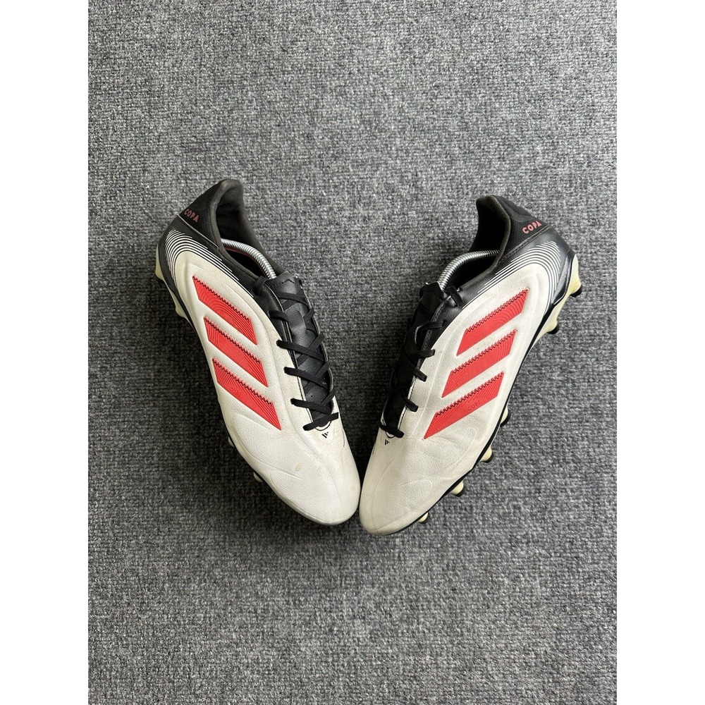 Mens Adidas Copa White Red Black Leather Soccer Cleats Football Boots, Size 13